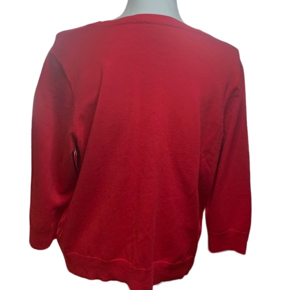 Talbots Red Cardigan 1xp - Picture 3 of 5